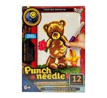 Набор для творчества: килимовая вышивка Мишка с утенком "Punch Needle" PN-01-01