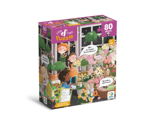 Дитячий пазл Шукай та знаходь "Квітуча весна" 300664, 80 елементів