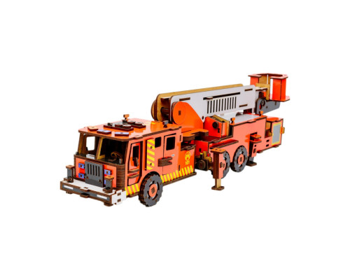 Дерев'яний 3D конструктор "Пожежна машина" Puz-00921, 318 деталей