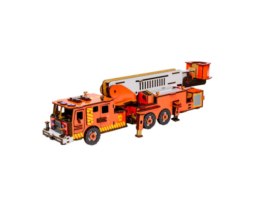 Дерев'яний 3D конструктор "Пожежна машина" Puz-00921, 318 деталей