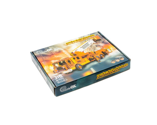 Дерев'яний 3D конструктор "Пожежна машина" Puz-00921, 318 деталей