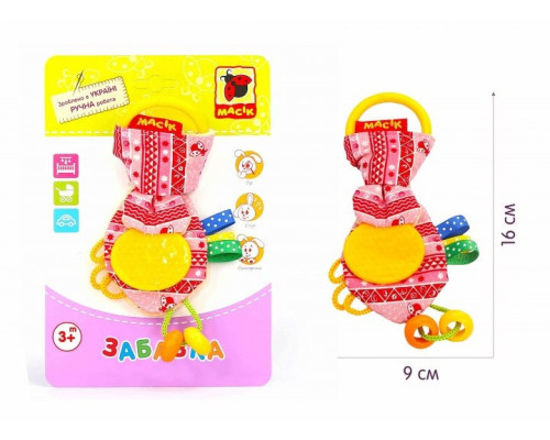 Забавка-прорезыватель "Ушки розовые" МС 030601-04