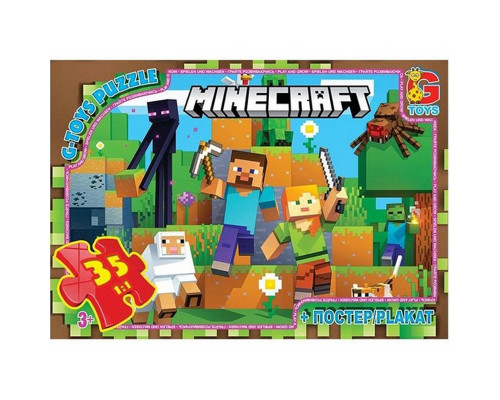 Дитячий пазл "Minecraft" MC796 плакат 35 елементів