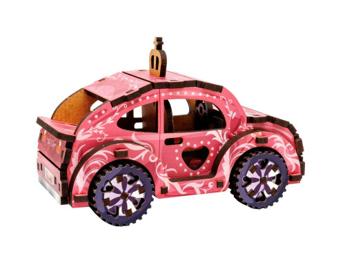 Дерев'яний 3D конструктор "Turbo Princess" Puz-00969, 70 деталей
