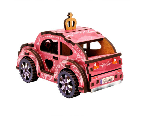 Дерев'яний 3D конструктор "Turbo Princess" Puz-00969, 70 деталей