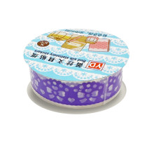 Скотч декоративный с орнаментом "Сердце" №63(Violet) 1,8 см х 1 м