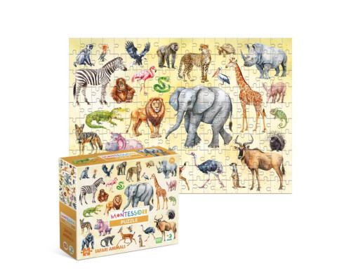 Дитячий пазл "Тварини Сафарі" 300637, 200 елементів