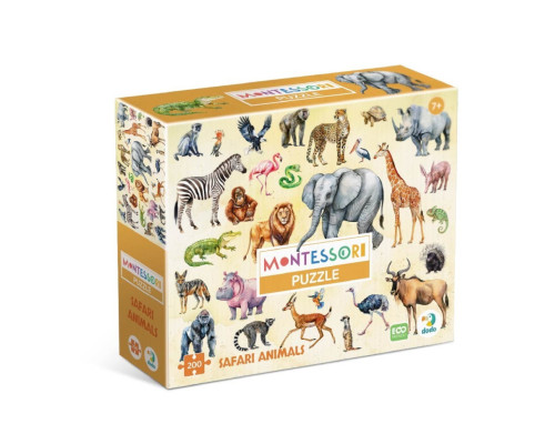 Дитячий пазл "Тварини Сафарі" 300637, 200 елементів
