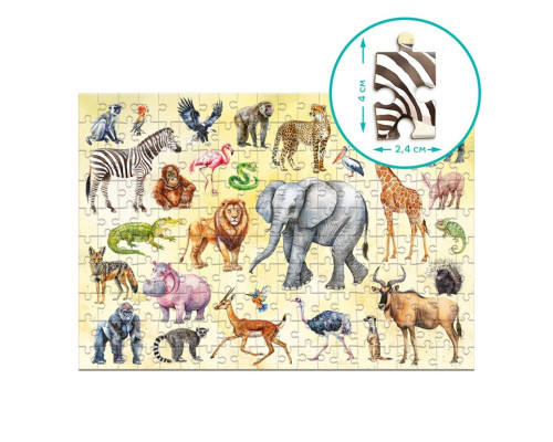 Дитячий пазл "Тварини Сафарі" 300637, 200 елементів