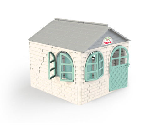 Игровой Домик со шторками Doloni Toys 02550/5 Бело-Бирюзовый