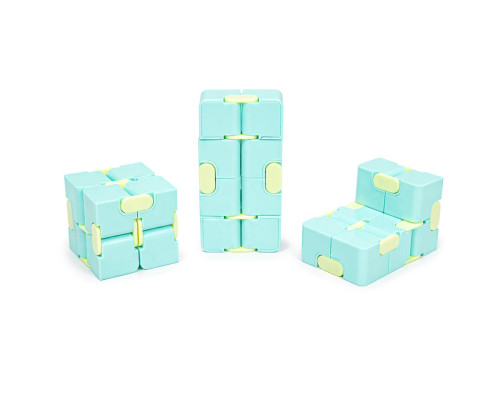 Антистресс кубик-трансформер Infinity Cube IGR133(Turquoise) пастельные цвета