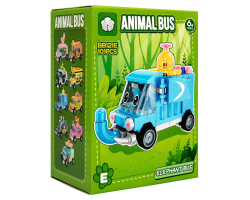 Дитячий конструктор Elephant Bus BB121E-E серії "Animal Bus", 101 деталь