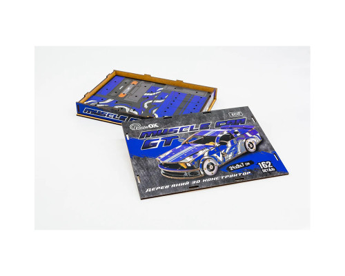 Деревянный 3D конструктор Mustang GT Puz-00642, 162 детали
