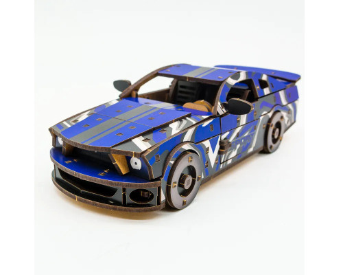 Деревянный 3D конструктор Mustang GT Puz-00642, 162 детали