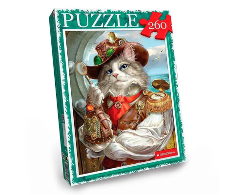 Пазл "Кіт у капелюсі" Danko Toys C260-13-01, 260 ел.