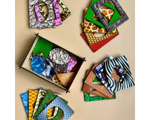 Деревянные Досточки Сегена "Перья" Ubumblebees (ПСД086) PSD086 с узорами