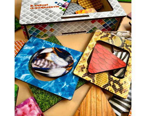 Деревянные Досточки Сегена "Перья" Ubumblebees (ПСД086) PSD086 с узорами