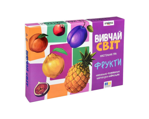 Детские учебные карточки "Изучай мир: Фрукты" 30805, 20 карточек