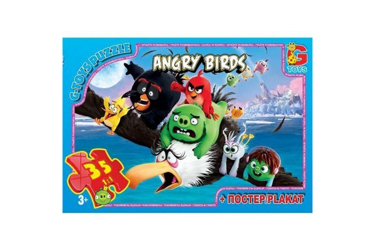 Дитячий пазл класичний "Angry Birds" B001031 постер 35 елементів