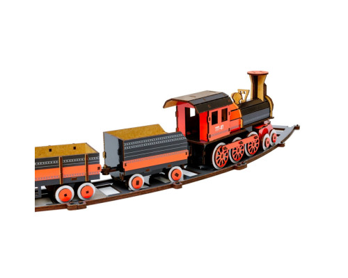 Дерев'яний 3D конструктор "Потяг" Puz-00924, 231 деталь