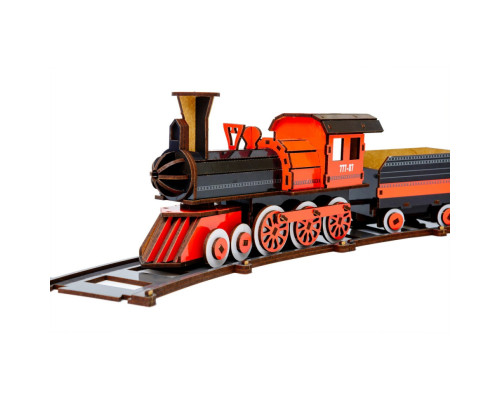 Дерев'яний 3D конструктор "Потяг" Puz-00924, 231 деталь