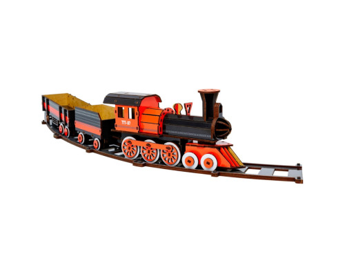 Дерев'яний 3D конструктор "Потяг" Puz-00924, 231 деталь