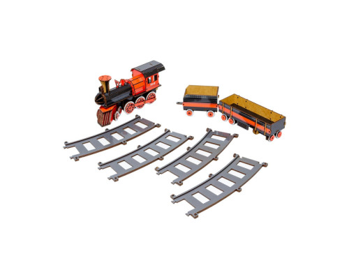 Дерев'яний 3D конструктор "Потяг" Puz-00924, 231 деталь