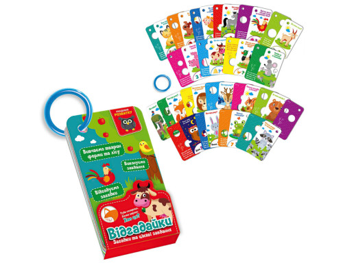 Развивающая игра Отгадайки "Животные леса и фермы" Vladi toys VT5000-13 Укр