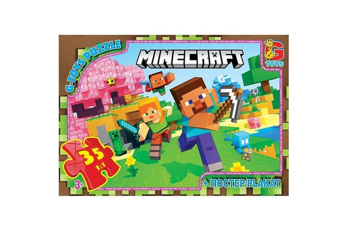 Детский пазл "Minecraft" MC797 плакат 35 элементов