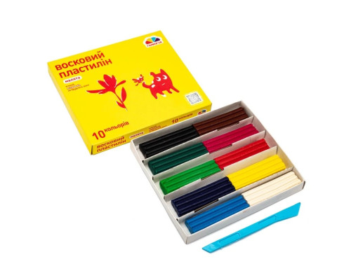 Набір для ліплення пластилін "Малята" 100304, 10 кольорів