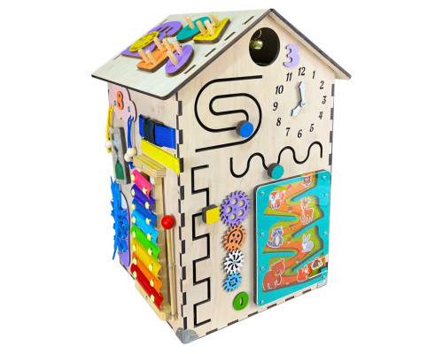 Розвиваюча іграшка Бізікуб "Будинок" TG200333 натуральний, 55х30 см