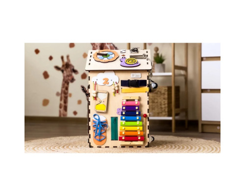 Розвиваюча іграшка Бізікуб "Будинок" TG200333 натуральний, 55х30 см