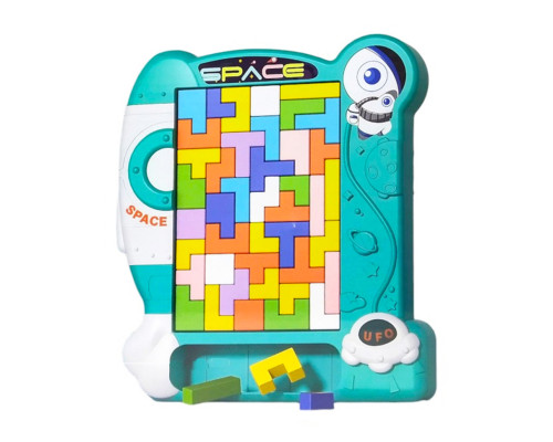 Детская развивающая игрушка 3 в 1 "Пазлы, тетрис, танграм" 8792(Turquoise)