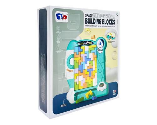 Детская развивающая игрушка 3 в 1 "Пазлы, тетрис, танграм" 8792(Turquoise)