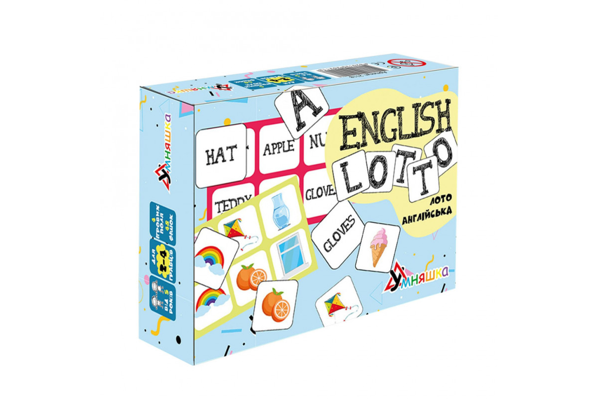 Розвиваюча настільна гра "Лото англійська/English lotto" 2118-UM 48 фішок
