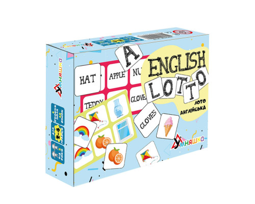 Развивающая настольная игра "Лото английский/English lotto" 2118-UM 48 фишек