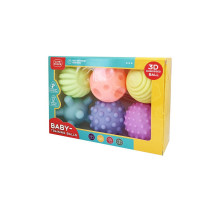 Набір тактильних розвивальних м'ячиків MGZ-0926 з пищалкою