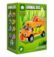 Дитячий конструктор Deer Bus BB121E-F серії "Animal Bus", 105 деталей