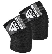 Бинты на колени KR11 GYM Knee Wrap RDX Inc Limited WAH-KR11BG, Black/Grey