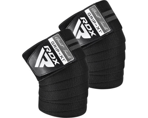Бинты на колени KR11 GYM Knee Wrap RDX Inc Limited WAH-KR11BG, Black/Grey