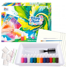 Дитячий набір для творчості "Ебру" 87752, 12 пігментів
