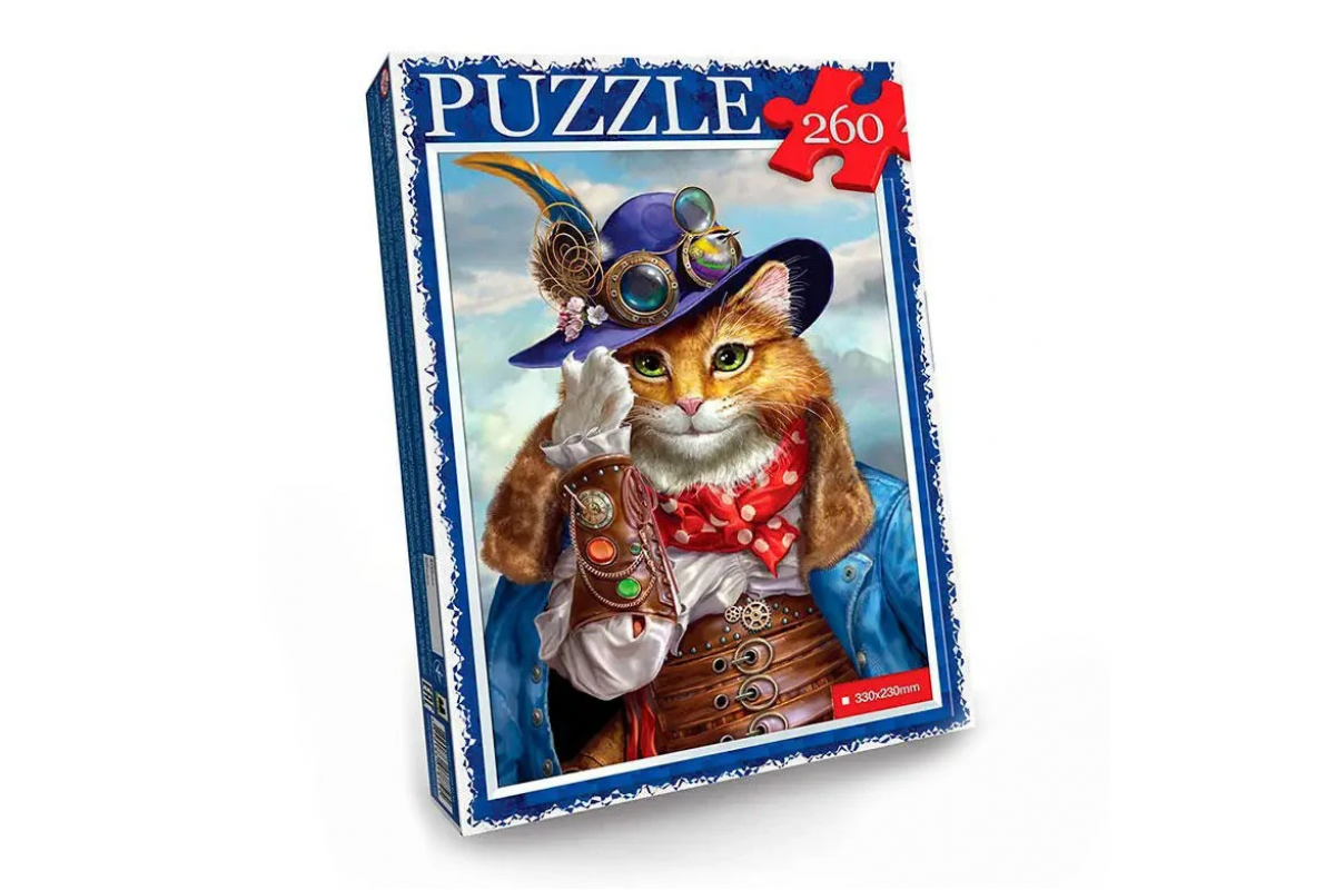 Пазл "Кот в шляпе-2" Danko Toys C260-13-13, 260 эл. Пазл "Кот в шляпе-2" Danko Toys C260-13-13, 260 эл.