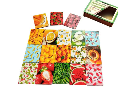 Деревянные Досточки Сегена "Фрукты" Ubumblebees (ПСФ035) PSF035 с узорами