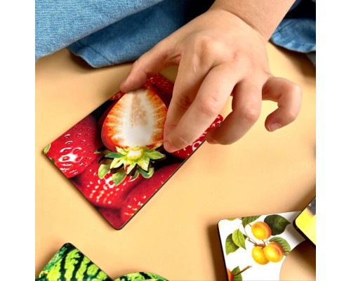 Деревянные Досточки Сегена "Фрукты" Ubumblebees (ПСФ035) PSF035 с узорами