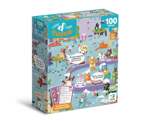 Дитячий пазл Шукай та знаходь "Котяче кафе" 300667, 100 елементів