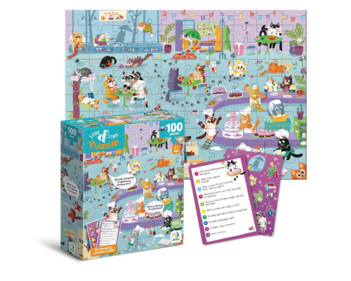 Дитячий пазл Шукай та знаходь "Котяче кафе" 300667, 100 елементів