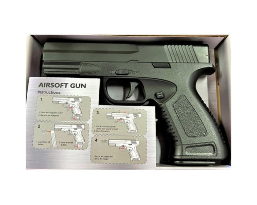 Игрушечный пистолет на пульках "Glock 17" Galaxy G15 металл черный