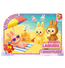 Детский пазл "Веселые Лабубу" LAB42 постер, 70 элементов