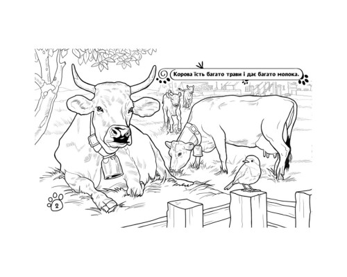 Дитяча розмальовка "Тварини на фермі" 583011, 16 сторінок