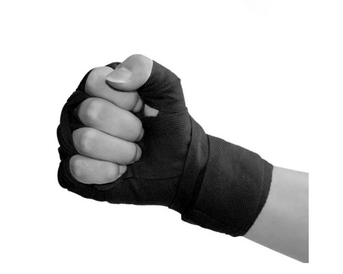 Боксерські бинти Hard NE-BOX-N1BK 3 метри, нейлонові, чорні